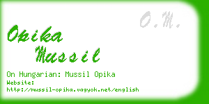 opika mussil business card